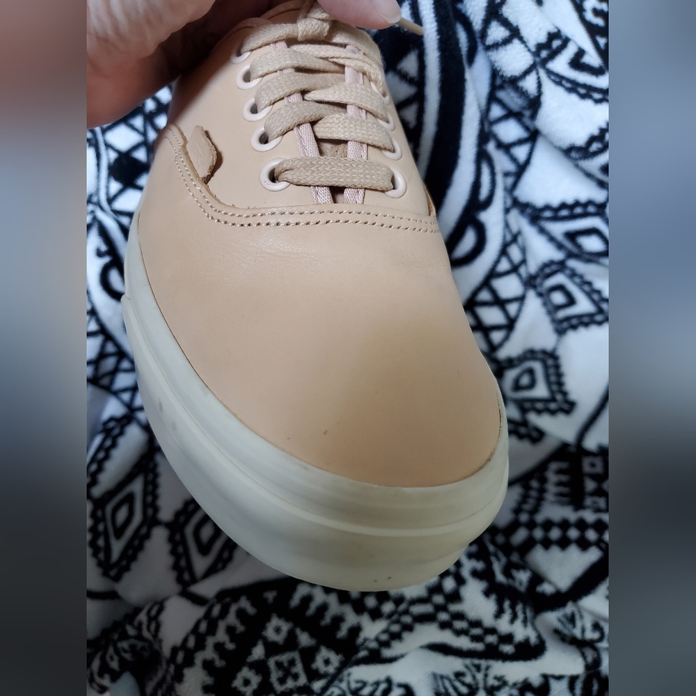 Leather Lace Up Van's Veggie Tan 9.5 Woman's 8 Mens - Picture 11 of 13